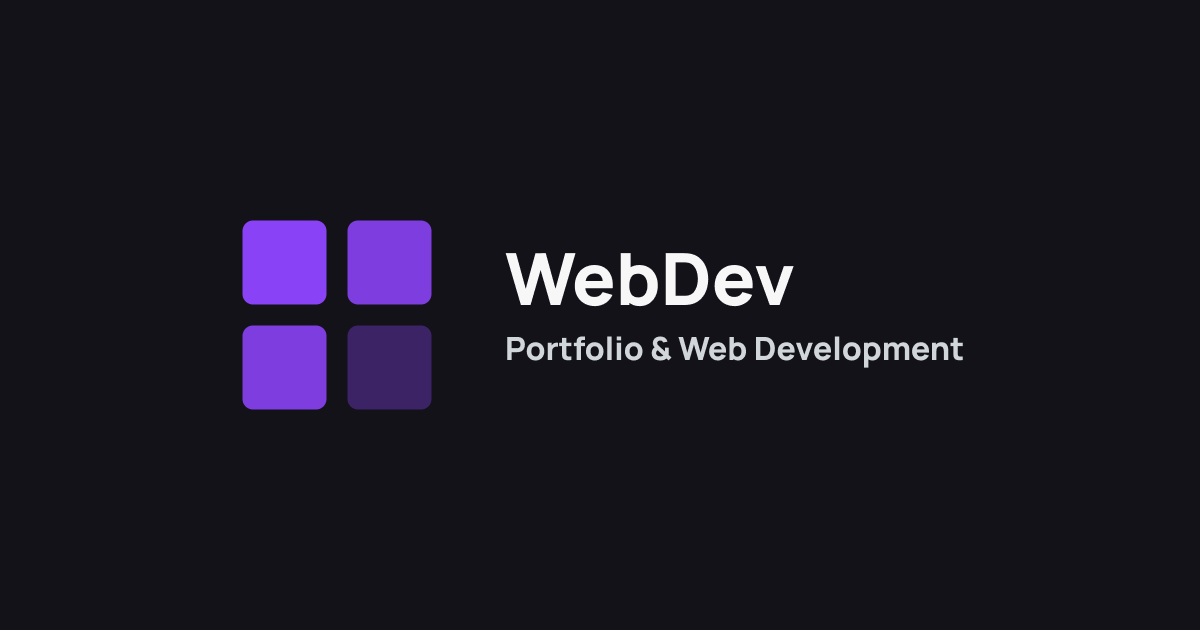 WebDev | Frontend & Web Development Portfolio